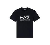 EA7 Men's Slim Logo Graphic T-Shirt, Black/White, L