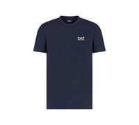 EA7 Men's T-Shirt with Chest Logo, Black/Gold, Armani Blue, L