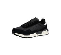 EA7 Men's Vintage Running Nylon Trainers, Black/White, 10 UK