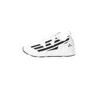 EA7 Men's White Sneakers with Logo Print, White, 8 UK