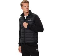 EA7 Men's Woven Down Gilet, Black/Silver, M