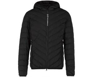 EA7 Mens Woven Hooded Down Jacket Size: Large, Colour: Black