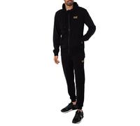 Zip Hooded Tracksuit Black/Gold XL