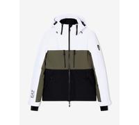 EA7 Ski Technical Padded Hooded Jacket White Green Black - L