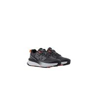 EA7 Trail Running Shoes, Black and Orange, Non-Slip Rubber Sole, Sports Design with Reflective Logo, grey, 8.5 UK