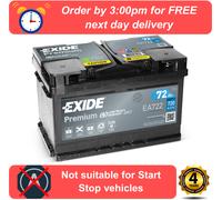 EA722 EXIDE Premium Car Battery 100 Type Ford Transit 2.2 TDCi 125 MK 8 (2014-)