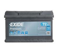 EA722 Premium 100 Car Battery 12V 72Ah 720cca 0/1 B13 5 Year Warranty By Exide