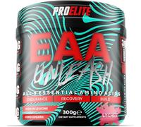 EAA Amino Acids Powder 300g | Lychee Flavour Vegan Essential Amino Acids with BCAA Blend | Full Spectrum Muscle Growth, Recovery & Hydration Supplement by PROELITE