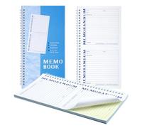 Eaasty 1 Pack Memorandum Book Carbon Copy Notebook Carbonless Two-Part Duplicate Memorandum Forms Book Tear Off Phone Message Pads for Office School Home