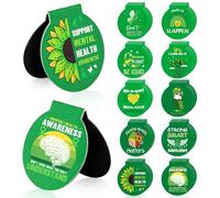 Eaasty 120 Pcs Mental Health Awareness Magnetic Bookmarks Green Inspirational Therapy Bookmarks for Students, Teachers, and Mental Health Awareness Events, Positive Psychology Affirmations Gifts