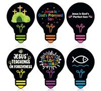 Eaasty 144 Pcs 4.6 x 3.2'' 2026 Vbs Vacation Bible School Memory Tags Illumination Theme Double-Sided Printed for Jesus Faith Learning Church Activity Supplies