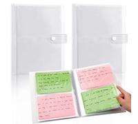 Eaasty 2 Pcs 4x6 Index Card Holder Index Card Binder Notecard Organizer Booklet Folder for Recipe, Flashcard, 80 Sheets 160 High Capacity