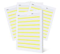 Eaasty 200 Sheets Write Beginner Paper Level 1 with Lines and Yellow Highlighted Practice Writing Paper for Kids Proper Letter Positioning, 11 x 8.5''