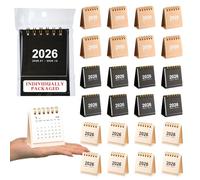 Eaasty 24 Pcs 2026 Mini Desk Calendar Bulk Employee Appreciation Gifts Small Standing Flip Mini Portable Monthly Desktop Calendar for Daily Schedule Gift for Christmas Coworker Gift (Classical)