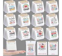 Eaasty 24 Pcs 2026 Mini Desk Calendar Bulk Teacher Employee Appreciation Gifts Small Standing Flip Mini Portable Monthly Desktop Calendar for Daily Schedule Gift for Thank You Teacher Coworker Gift