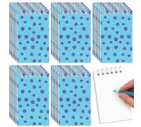 Eaasty 32 Pack Purple Monster Party Favors Small Pocket Notebooks Bulk 2.5" x 4" Mini Top Spiral Notebook Blue Purple Monster Notepads Cute Cartoon Notepads for Office School Birthday Party Supplies