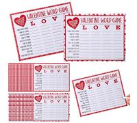 Eaasty 36 Pcs Valentine Word Letter Game Bulk Red & White Fun Interactive Word Building Toy for Valentine's Day Parties Family Classroom Activities Fun Engaging Educational Game