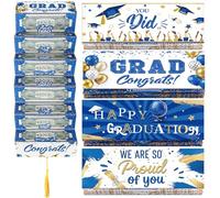 Eaasty 4 Pack Graduation Money Holder 2026 with 10 Slots Congrat Grad Cash Envelope Box College Party Cash Card Holder Middle High School Graduation Gifts for Women Men Daughter Son(Blue)
