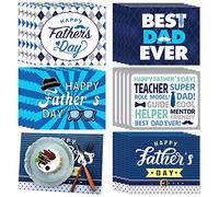 Eaasty 50 Pack July 4th Patriotic Table Mats Independence Day Disposable Paper Place Mat Fall Placemats Valentine Mother's Father's Mexican Paper Mats for Home Dining Table Decor(Father's Day)