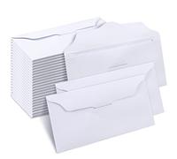 Eaasty 500 Pcs Blank Church Offering Envelopes White Tithe Donation 6.3 x 3.1 Inch Cash Tithe Envelopes for Church Wedding Check Cash Holder Gifts