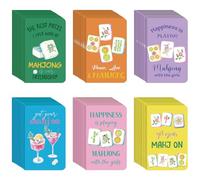 Eaasty 60 Pack Mahjong Notepads Bulk Mini Mah Jong Colorful Pocket Notebooks Mah Jong Lovers Gifts Small Pocket Notepads Mini Journal Team Gifts for Women Mahjong Party Decorations Supplies