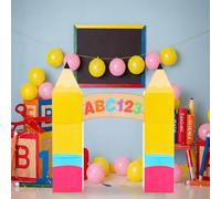 Eaasty 9 Pcs Back to School Decoration Large Pencil Cardboard Pencil Arch Cardboard for Classroom Back to School Party Indoor Outdoor Decor Student Teacher Props Photo Prop Supplies