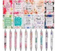 Eaasty Bible Floral Mini Notebooks Bulk Include 50 Floral Mini Notebooks for Office Birthday Wedding Baptism Sunday Church Supplies(100 Pcs, Bible)