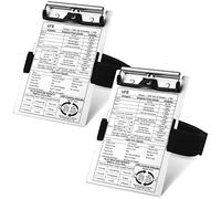 Eaasty Set of 2 Pilot Kneeboard, VFR Aviation Kneeling Board, Aluminum Pilot Writing Board, Notepad, Clipboard with Pen Holder, Knee Boards with Elastic Band for Flying Writing Supplies