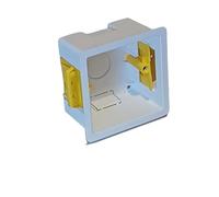 Éabcon Plasterboard Dry Wall Back Box, 47mm Deep, 1 Gang, Single, White