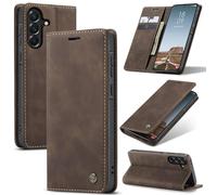Eabhulie Case for Samsung Galaxy A37 Case, Retro PU Leather Wallet Case Card Slots Flip Stand Case Cover Coffee