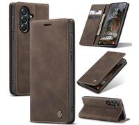 Eabhulie Case for Samsung Galaxy A57 Case, Retro PU Leather Wallet Case Card Slots Flip Stand Case Cover Coffee