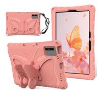 EabHulie Kid-Friendly Case for Samsung Galaxy Tab S11 11", Lightweight EVA Shockproof Protective Cover with Butterfly Kickstand & Shoulder Strap Pink