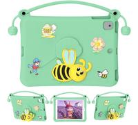 EabHulie Kids Case for iPad Air 2019/Air 3rd Gen/iPad Pro 10.5, iPad 10.2 2021/2020/2019, Lightweight Kid-Friendly EVA Shockproof Protection Case with Cute Bee Kickstand and Handle Green