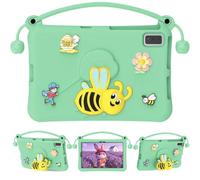 EabHulie Kids Case for Lenovo Tab M10 Plus 2nd Gen TB-X606F 2020/Tab K10 2021 TB-X6C6F/L/X 10.3", Lightweight Kid-Friendly EVA Shockproof Protection Case with Cute Bee Kickstand and Handle Green