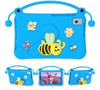 EabHulie Kids Case for Lenovo Tab One/Tab K9 8.7", Lightweight Kid-Friendly EVA Shockproof Protection Case with Cute Bee Kickstand and Handle Blue