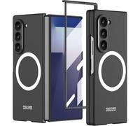 Eabhulie Magnetic Case for Samsung Galaxy Z Fold 8 Ultra, Hard PC Matte Cover with Screen Protector Black