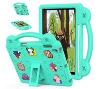EabHulie Tablet Case for iPad Air 2 /iPad 6th/iPad Pro 9.7 Kids Cartoon Lightweight Handle Stand Shockproof Protective Cover Green