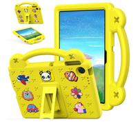 EabHulie Tablet Case for Lenovo Tab K10 2nd 10.1" TB-311FU/Tab Tablet 10.1 2025 Kids Cartoon Lightweight Handle Stand Shockproof Protective Cover Yellow