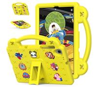 EabHulie Tablet Case for Samsung Galaxy Tab A 10.1 2019 T510/T515 Kids Cartoon Lightweight Handle Stand Shockproof Protective Cover Yellow