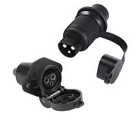 Eacalyc 3 Pin Trailer Plug and Socket, 12V 3Pin Electrics Plug Towing Socket Connector 3-Pin Waterproof Trailer Male and Female for Agricultural Machinery, Truck, Tractor, Boat