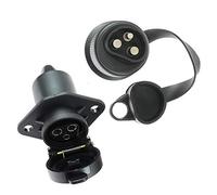 Eacalyc 3 Pin Trailer Plug and Socket, 12V 3Pin Electrics Plug Towing Socket Connector 3-Pin Waterproof Trailer Male and Female for Agricultural Machinery, Truck, Tractor, Boat