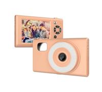 Eacam 1080P Digital Camera, 48MP 2.8 Inch Screen,16X Zoom With LED Fill Light for Kids, Teens, Students, Friends, Comes With Various Filter Effects, 4 Games, Download MP3 Music for (Orange)