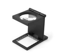 Eacam 10X Zinc Alloy Folding Magnifier Loupe, Compact and Portable Pocket Magnifying Glass with Scale for Watch Industry, Reading, and More