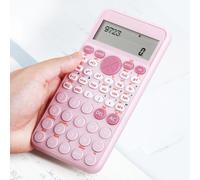 Eacam 240 Functions Scientific Calculators with 2 Line LCD Screen, Clear Display, Compact Lightweight Design for Students, School, Office, Portable to Carry (pink #0P)