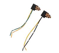 Eacam 2Pcs Headlight Socket Harness,H1 Female Head Halogen Bulb Adapter,Plug and Play with ABS Plastic+Metal for Car Daylight Fog Bulbs,LED or SMD,Pair