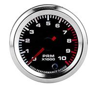 Eacam 52mm/2in Universal Meter Tachometer with Measuring Range 0-10000RPM, for Fit for 4 6 8 Cylinders Speedometer with English User Manual