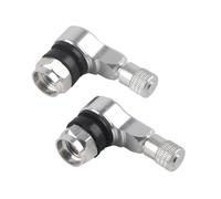 Eacam 90 Degree Tubeless Snap-In Valves, Aluminum Alloy Wheel Tire Valve Stems Caps, Portable Design, Necessary Tool for Inflation and Air Pressure Checking, Made of Aluminium Alloy (Silver)