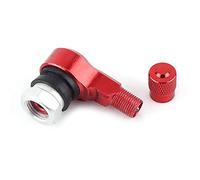Eacam 90 Degree Tubeless Snap-In Valves, Aluminum Alloy Wheel Tire Valve Stems Caps, Portable Design, Necessary Tool for Inflation and Air Pressure Checking, Made of Aluminium Alloy (Red)