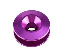 Eacam Aluminium Alloy Bumper Washer Engine Bay Dress Up Kit Fastener, for Front Bumpers, Rear Bumpers, Trunk/Lids, Etc, Comes with a Set of 4 PCS (Purple)