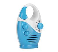 Eacam AM FM Portable Shower Radio with Top Handle Design, Built in Speakers and, Compact Radio for Shower Rooms, Bedside Tables, and Garages, Listen to Music, Talk Shows and News